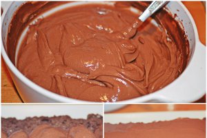 Desert prajitura cu crema de ciocolata si mascarpone