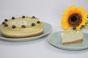 Desert matcha cheesecake
