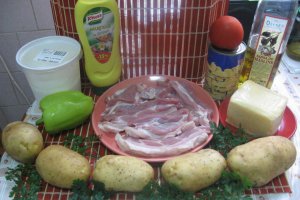 Piept de porc cu ciuperci si cascaval