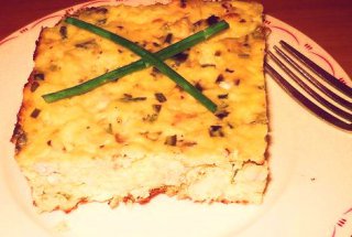 Budinca de orez cu pui si ciuperci