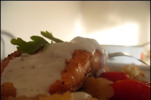 Somon cu salata de cartofi