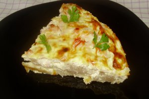 Sufleu de conopida cu sunca in vasul roman