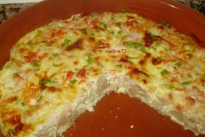 Sufleu de conopida cu sunca in vasul roman