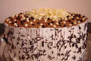 Tort cu 3 feluri de mousse de ciocolata
