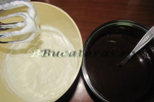 Tort cu mousse de piersici si ciocolata
