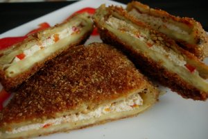 Pane-uri de vinete cu urda