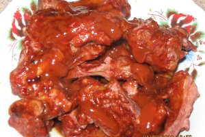 Coaste de porc afumate dulci-picante