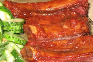 Coaste de porc afumate dulci-picante