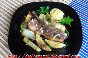 Costita de porc la cuptor, cu cartofi