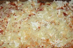 Mamaliga cu sos de rosii in straturi