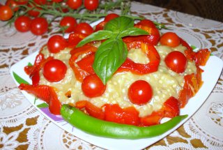 Salata picanta de vinete si ardei copt