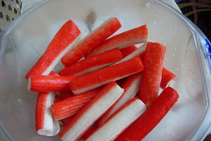 Surimi cu garnitura de orez