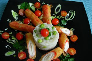 Surimi cu garnitura de orez