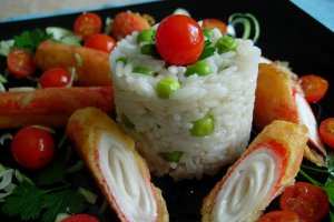 Surimi cu garnitura de orez