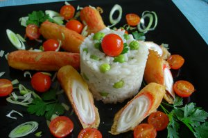 Surimi cu garnitura de orez