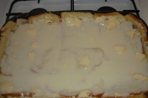 Budinca cu branza dulce si stafide