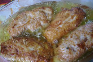 Piept de pui cu orez si ciuperci