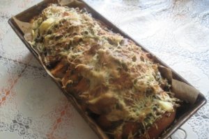 Franzela cu sunca, cascaval si ciuperci