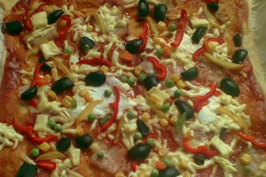 Pizza cu blat fara ou