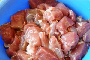 Tochitura de miel, cu mamaliguta
