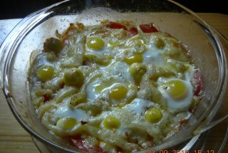 Tarta de legume cu oua de prepelita