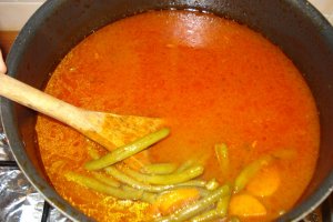 Supa de fasole verde cu carnita de pui