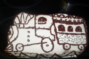 Tort "Locomotiva cu capsunele"pentru Ela si Cristi
