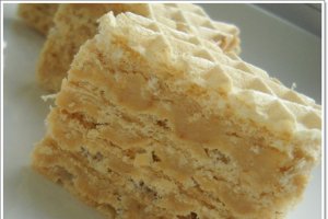 Napolitane umplute cu dulce de leche