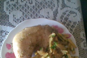 pui cu fasole verde
