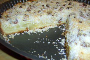 Tarta cu mere, stafide si cocos