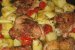 Pulpe de pui marinate,cu cartofi si rosii cherry la cuptor-1