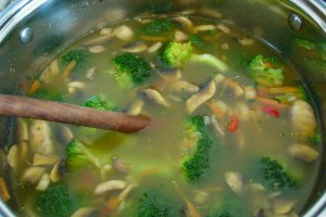 Ciorba de broccoli cu ciuperci