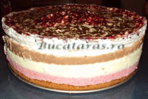 Tort cu mousse de zmeura si ciocolata