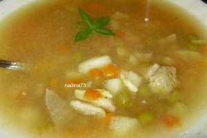 Ciorba cu carnita de pui si porc