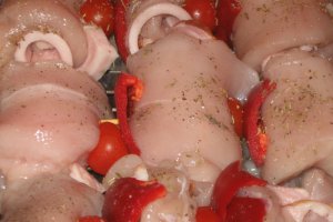 Frigarui de pui cu bacon