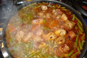 Fasole pastai cu muschi de porc