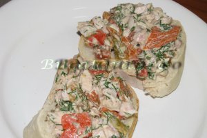 Salata cu pui si ardei copt