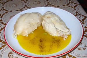 Piept de pui cu sos de dovleac copt