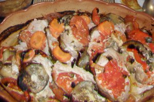 Muschiulet de porc cu legume la cuptor