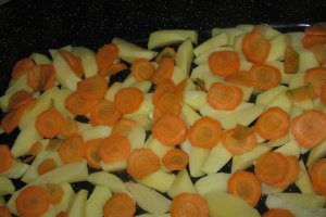 Ciuperci si legume la cuptor