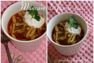 Mancare de fasole teci