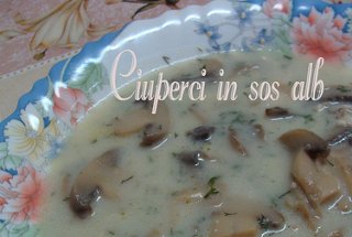 Ciuperci in sos alb