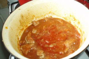 File de porc cu sos aromat la ceaun