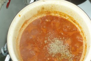 File de porc cu sos aromat la ceaun