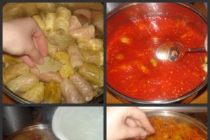 Sarmalute cu carne de porc si cu mamaliguta