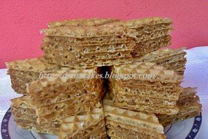 Napolitane cu crema de lapte