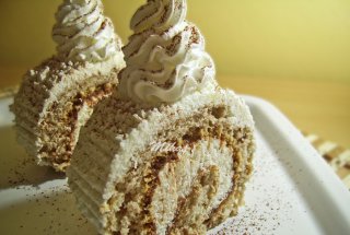 Rulada cu crema de lapte si ciocolata