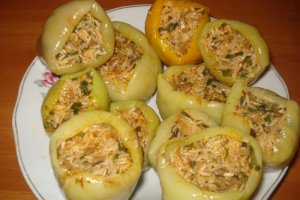 Ardei umplut cu orez si ciuperci