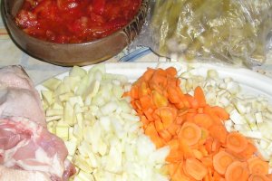 Ciorba de pui cu fasole oloaga(tucara)