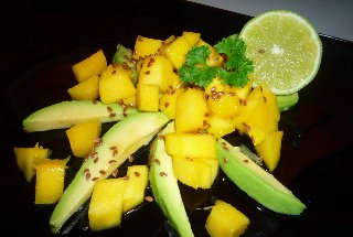 Salata Yin yang mango avocado